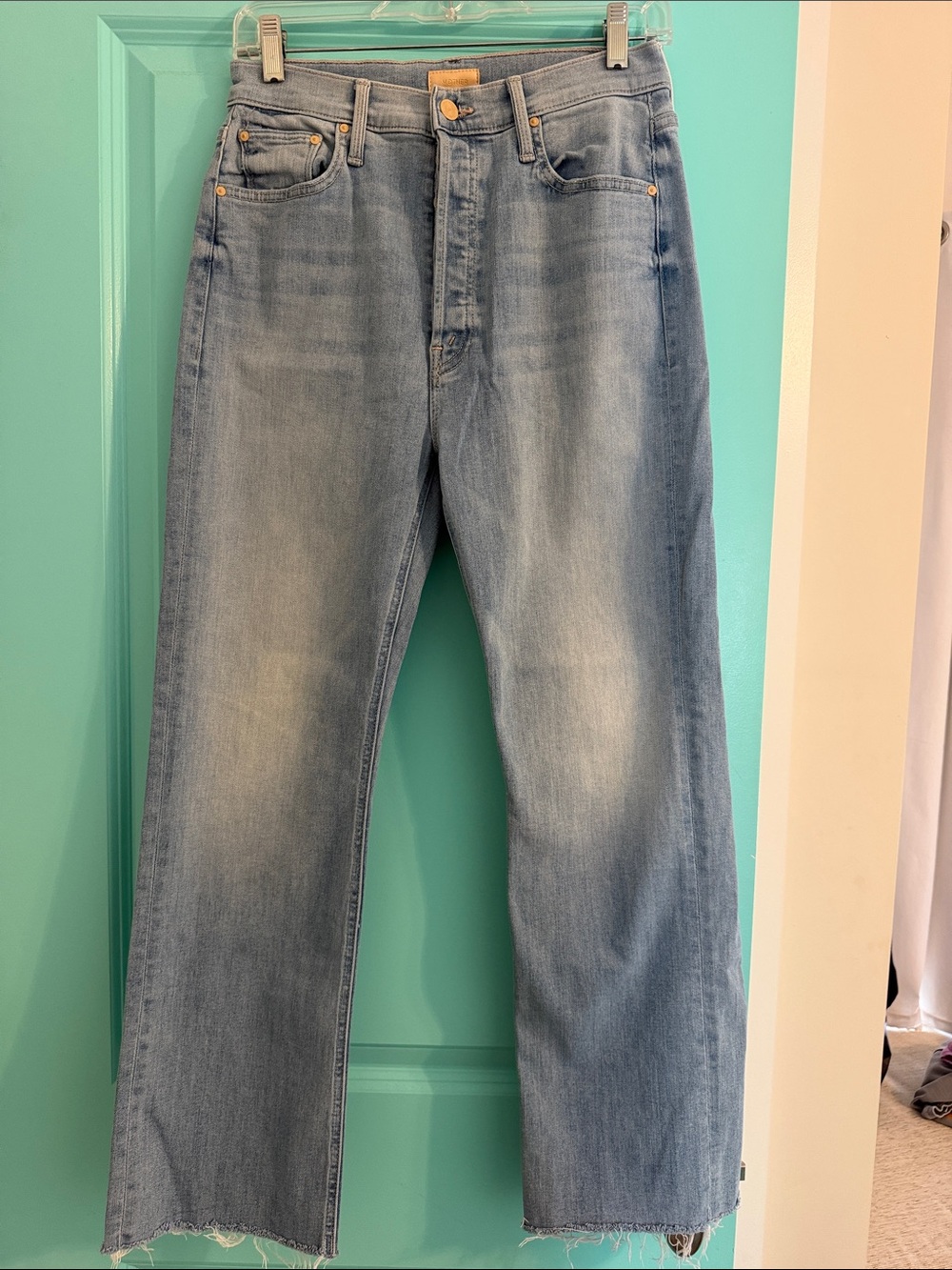 Women’s Mother  Light Wash Jeans (The tripper ankle fray)